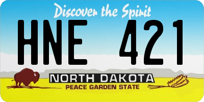 ND license plate HNE421