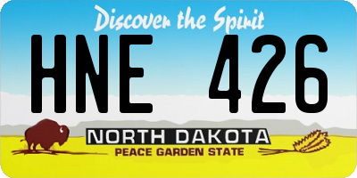ND license plate HNE426