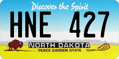 ND license plate HNE427