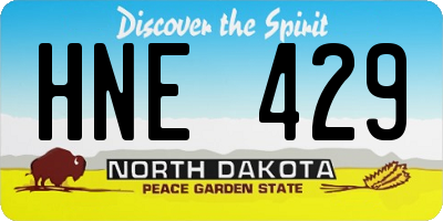 ND license plate HNE429