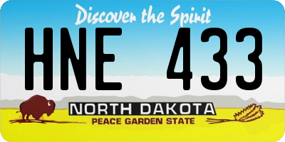 ND license plate HNE433
