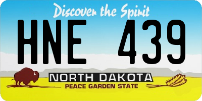 ND license plate HNE439