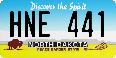 ND license plate HNE441