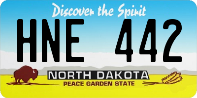 ND license plate HNE442