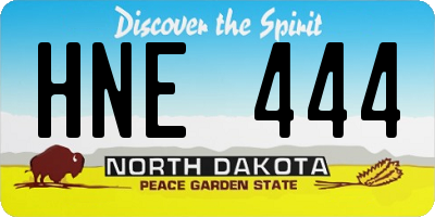 ND license plate HNE444