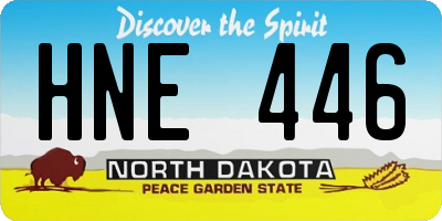 ND license plate HNE446