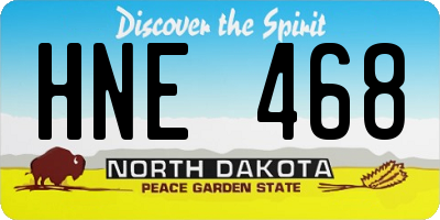 ND license plate HNE468