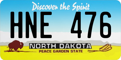 ND license plate HNE476