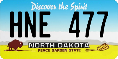 ND license plate HNE477