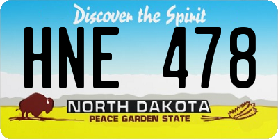 ND license plate HNE478