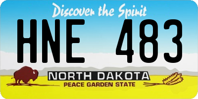 ND license plate HNE483