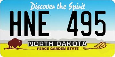 ND license plate HNE495