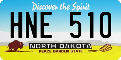 ND license plate HNE510