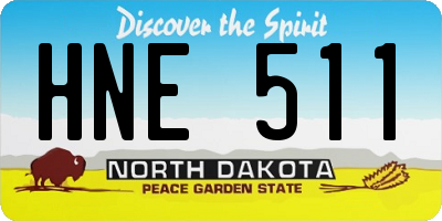 ND license plate HNE511