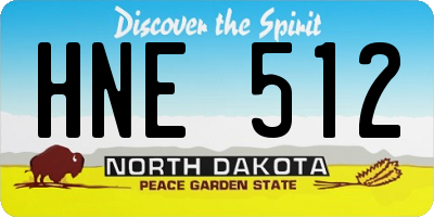 ND license plate HNE512