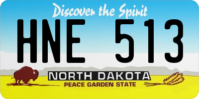 ND license plate HNE513