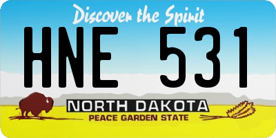 ND license plate HNE531