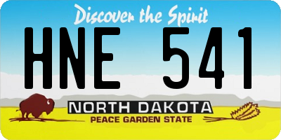 ND license plate HNE541