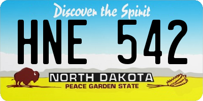 ND license plate HNE542