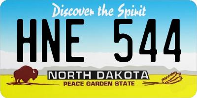 ND license plate HNE544