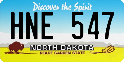ND license plate HNE547