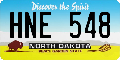 ND license plate HNE548