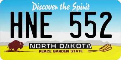 ND license plate HNE552