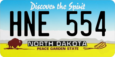 ND license plate HNE554