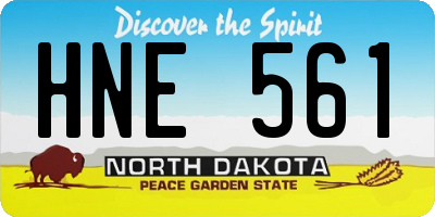 ND license plate HNE561