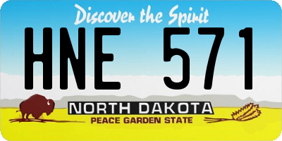 ND license plate HNE571
