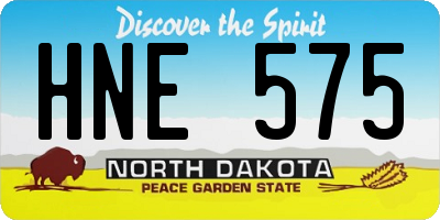 ND license plate HNE575