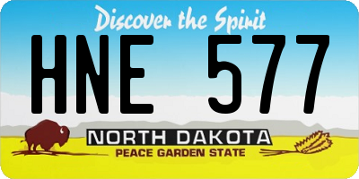 ND license plate HNE577