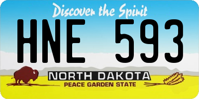 ND license plate HNE593