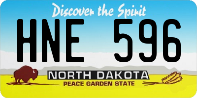 ND license plate HNE596