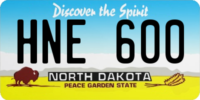 ND license plate HNE600