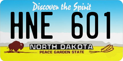 ND license plate HNE601