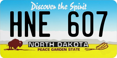 ND license plate HNE607