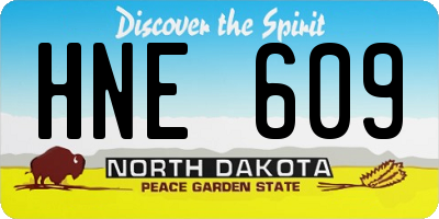 ND license plate HNE609