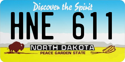ND license plate HNE611