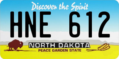 ND license plate HNE612