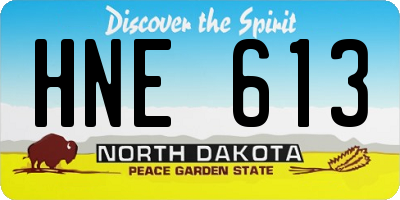 ND license plate HNE613