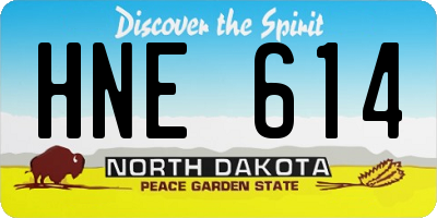ND license plate HNE614