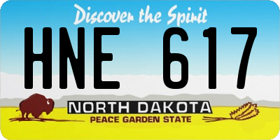 ND license plate HNE617