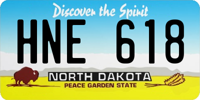 ND license plate HNE618