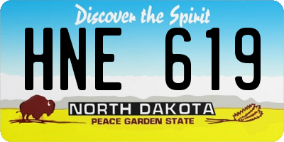 ND license plate HNE619