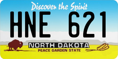 ND license plate HNE621