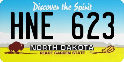 ND license plate HNE623