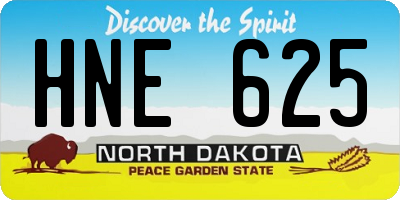 ND license plate HNE625