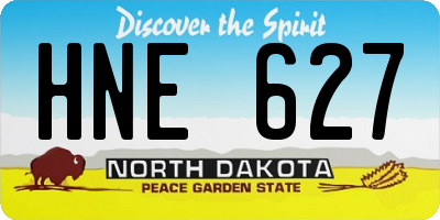 ND license plate HNE627