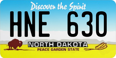 ND license plate HNE630